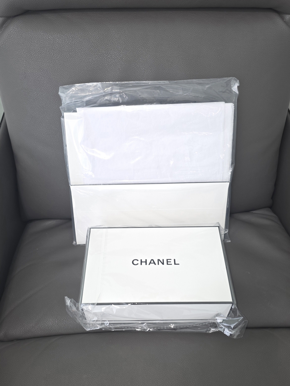 CHANEL White Protective Tablet Sleeve or Accessories Pouch